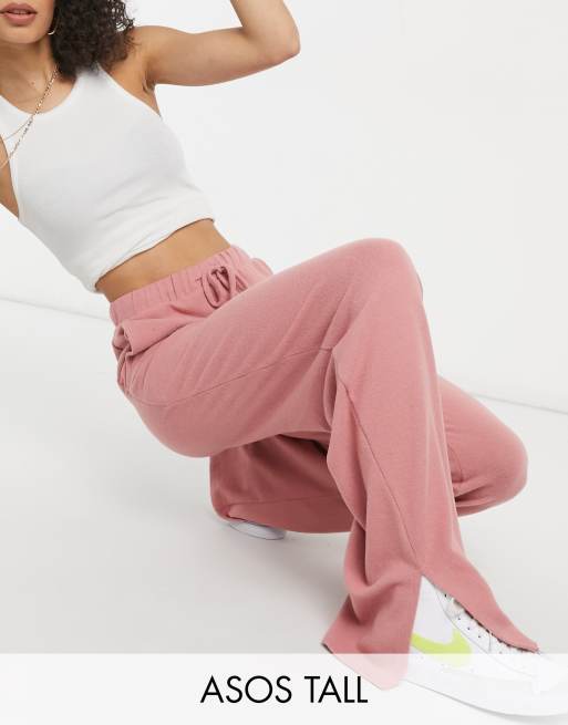 Straight Leg Panel Sweatpants Pink