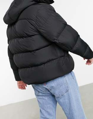 puffer jacket with detachable hood