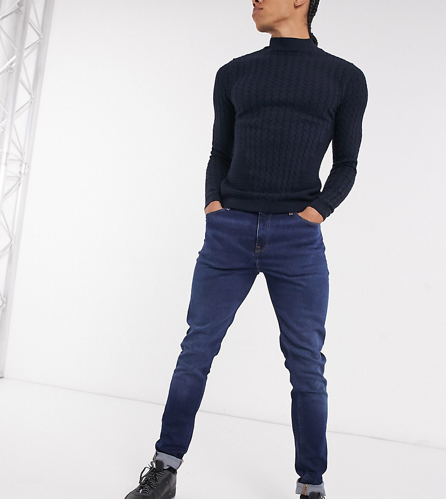 ASOS DESIGN Tall - 'Sustainable' - Skinny-jeans i dark wash-Blå