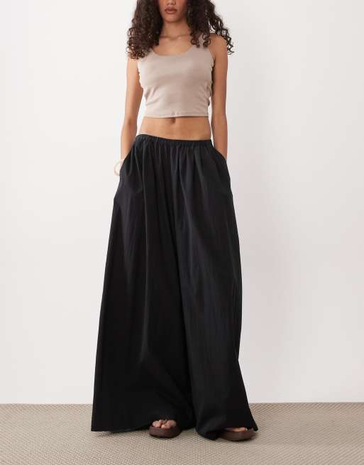 ASOS DESIGN Tall – Svarta byxor med supervida ben, 3 av 5
