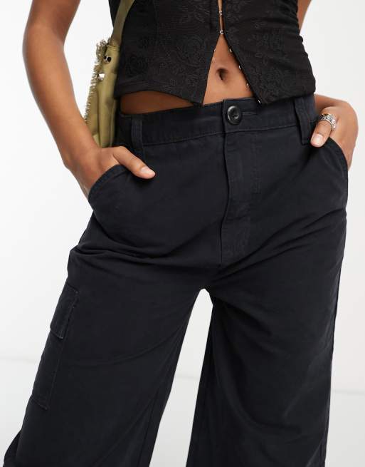 ASOS DESIGN Tall – Svarta cargobyxor i oversize med flera fickor , 4 av 4