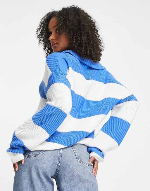 Chunky Stripes Jumper - Luxury Blue