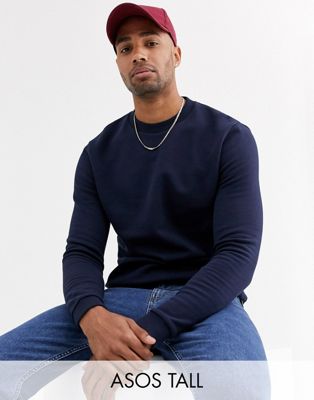 ASOS DESIGN Tall - Sweatshirt in marineblauw