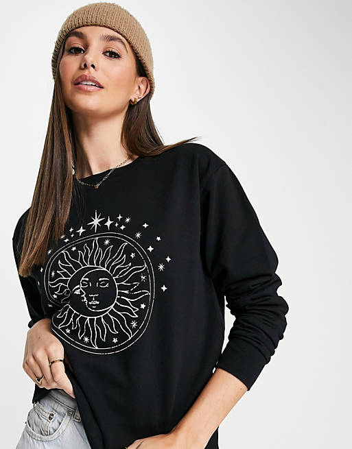 Hoodies & Sweatshirts Tall sweatshirt in solstice print in black 