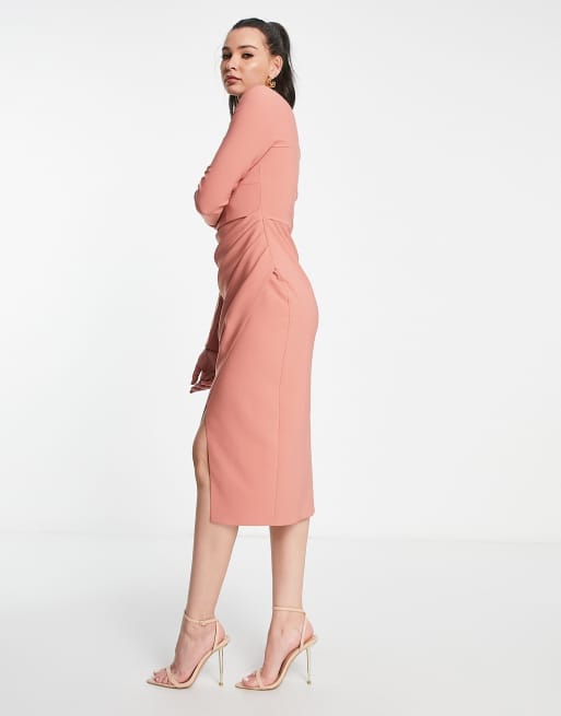 Ruched wrap shop skirt dress