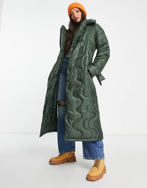 Asos long puffer coat sale