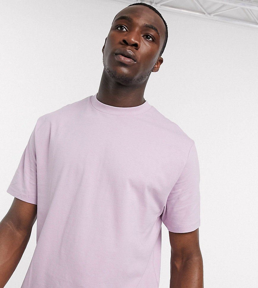 ASOS DESIGN Tall - T-shirt girocollo comoda in cotone organico viola