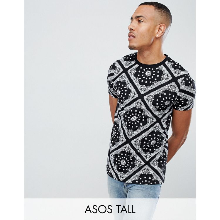 ASOS DESIGN t-shirt with all over bandana print, ASOS