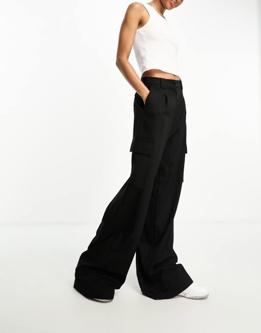 ASOS Design Tall Tailored Cargo Pants in Black