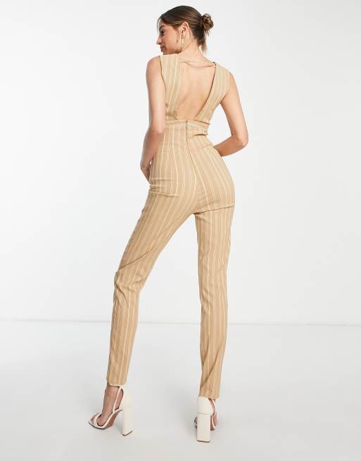 Asos beige hot sale jumpsuit