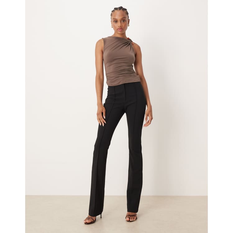 navy blue flare dress Aislyn Flare Pant Black main image 1