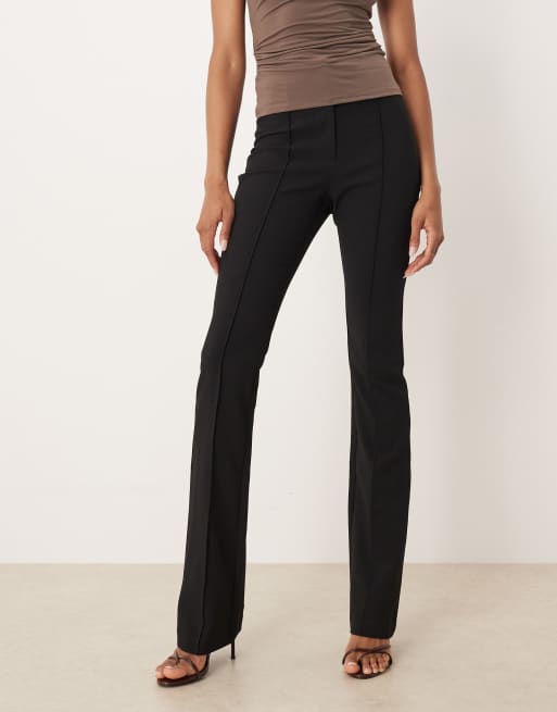 ASOS DESIGN Tall tailored flare suit trousers in black, 3 of 4