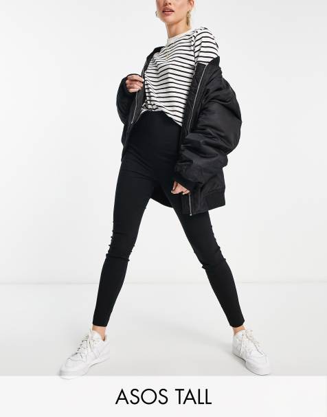 ASOS DESIGN Tall tailored high waist skinny trousers in black - view 1