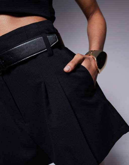 missguided holiday dresses Black Tailoring Longline Shorts