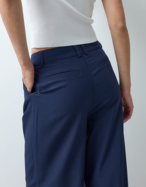 ASOS DESIGN Tall tailored low rise mensy pants in navy, 5 of 5
