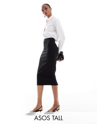 Asos Tall Asos Design Tall Tailored Midi Pencil Skirt