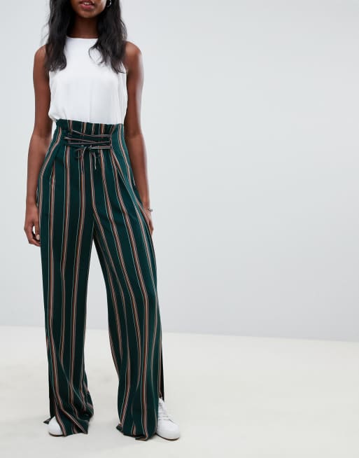 Pantalon fluide a rayure cheap
