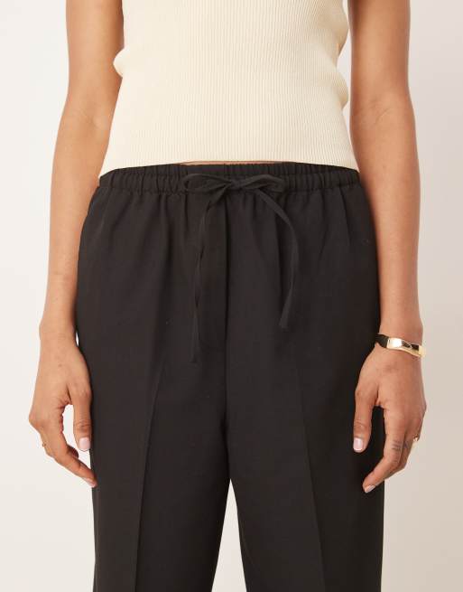 ASOS DESIGN Tall tailored pull-on pants in black, 2 of 5