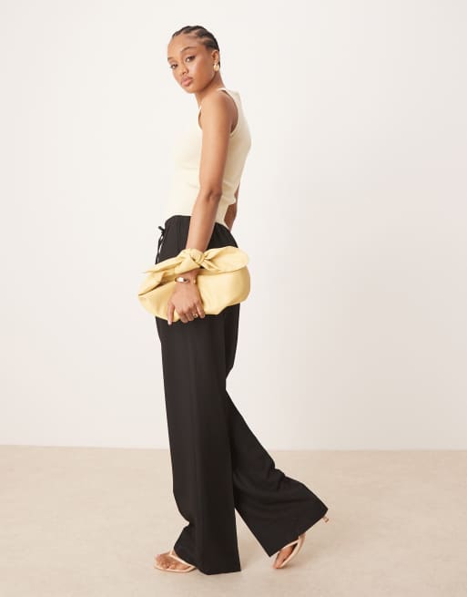 ASOS DESIGN Tall tailored pull-on pants in black, 5 of 5