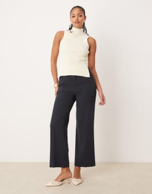 Asos Tall Asos Design Tall Tailored Pull On Pants In Navy