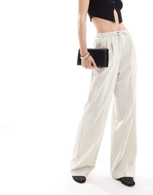 ASOS DESIGN Tall tailored pull on pants in stone, 5 of 5