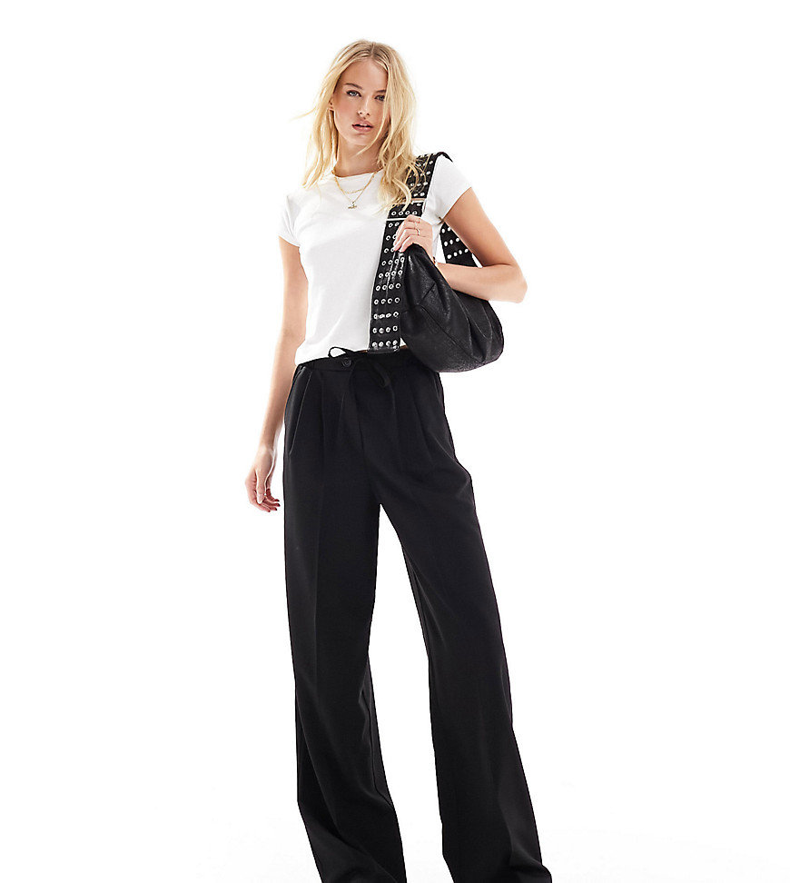 ASOS DESIGN Tall tailored pull on trouser in black