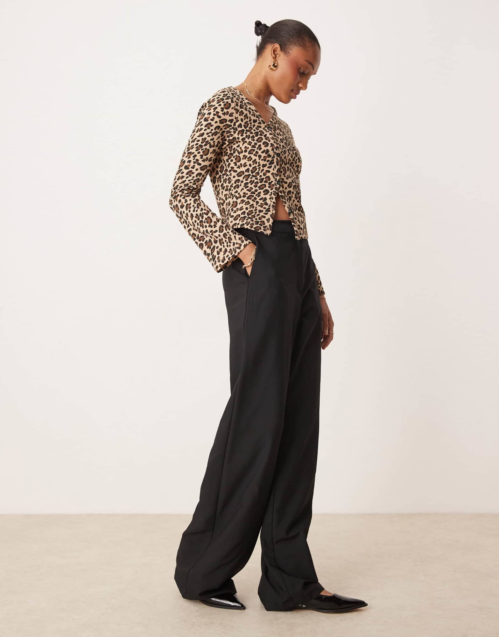 asos design tall tailored relaxed straight leg pants in black