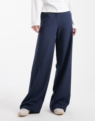 Asos Tall Asos Design Tall Tailored Relaxed Straight Leg Pants In Black