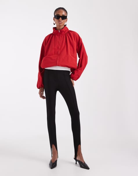 ASOS DESIGN Tall tailored skinny stirrup leggings in black - view 1