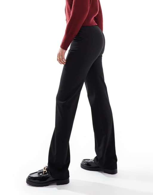 ASOS DESIGN Tall tailored slim straight pants in black