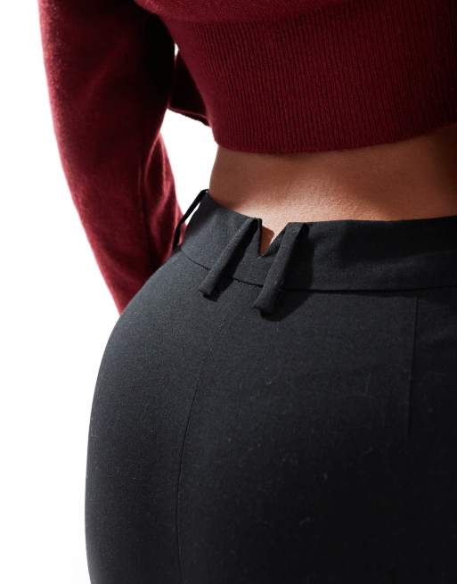 ASOS DESIGN Tall tailored slim straight pants in black