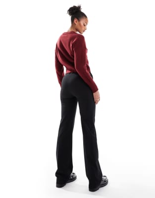 ASOS DESIGN Tall tailored slim straight pants in black