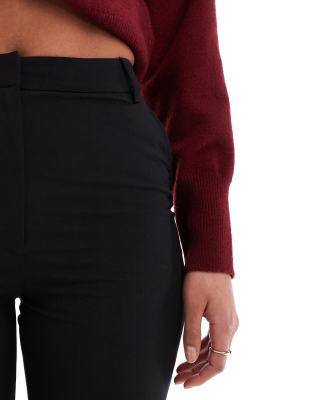 ASOS DESIGN Tall tailored slim straight pants in black
