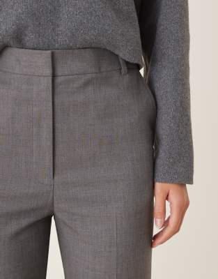 Asos Design Tall Tailored Slim Straight Pants In Gray