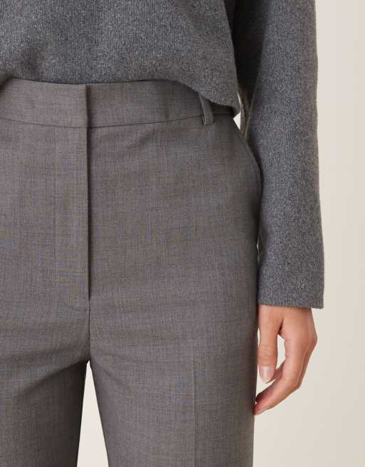 ASOS DESIGN Tall tailored slim straight pants in gray