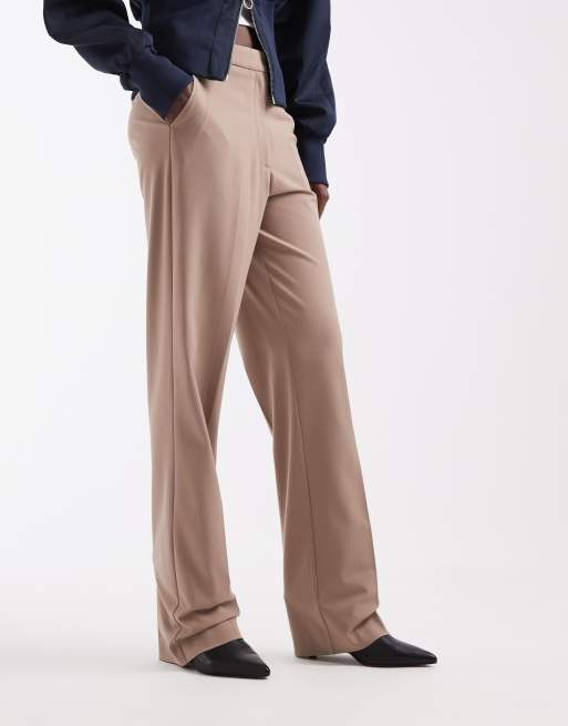 ASOS DESIGN Tall Tailored slim straight pants in mushroom, 2 of 5