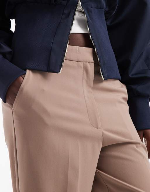ASOS DESIGN Tall Tailored slim straight pants in mushroom, 5 of 5