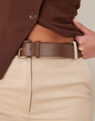 ASOS DESIGN TALL TAILORED SLIM STRAIGHT PANTS WITH BELT 