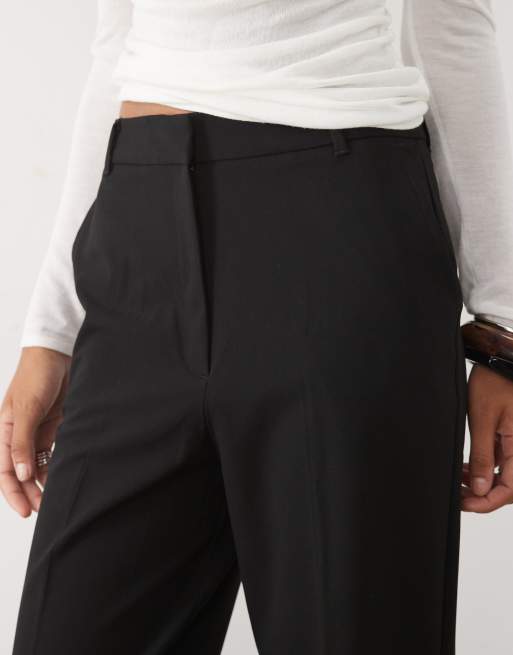 ASOS DESIGN Tall tailored slim straight trousers in black, 3 of 5