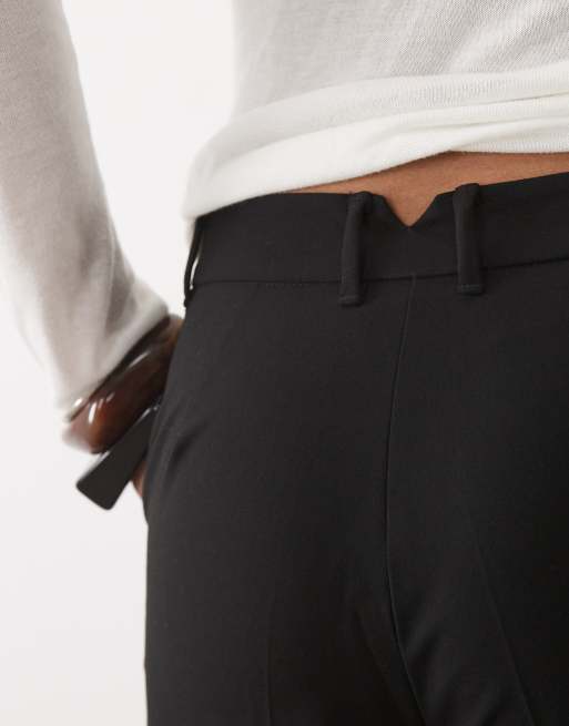ASOS DESIGN Tall tailored slim straight trousers in black, 4 of 5