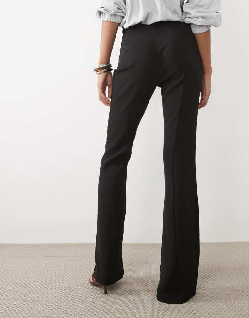 ASOS DESIGN Tall tailored slinky flare pants in black, 5 of 5