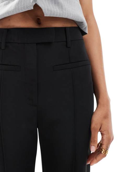 ASOS DESIGN Tall tailored slinky skinny flare pants in black ASOS