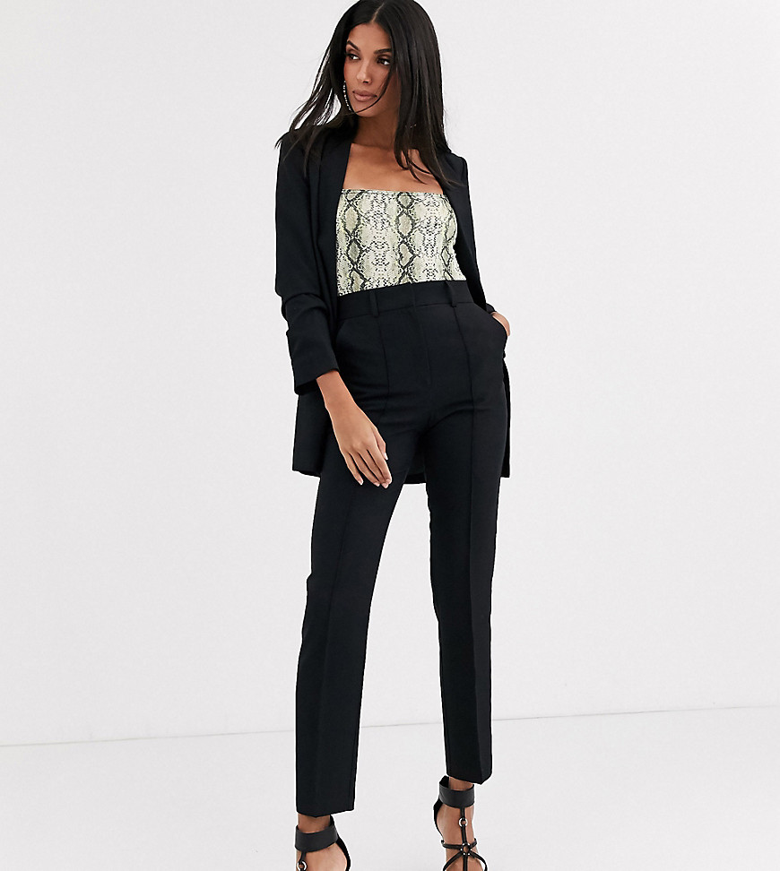 ASOS DESIGN Tall tailored smart mix & match cigarette suit trousers-Black