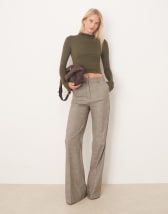 ASOS DESIGN Tall palazzo striped pants in rust