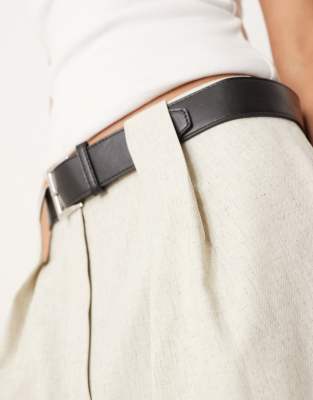 Asos Design Tall Tailored Textured Barrel Leg Pants With Belt In Neutral