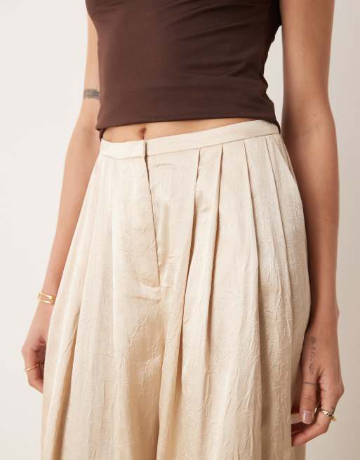 ASOS DESIGN Tall tailored unstructured palazzo pants in oyster - part of a set , 5 of 5