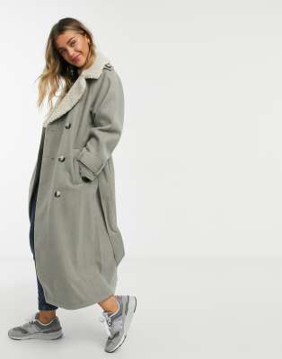 asos design teddy coat