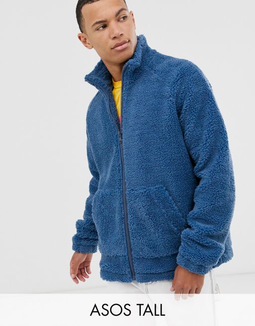 ASOS DESIGN fleece zip through jacket