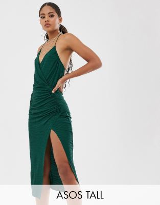 split cami midi dress