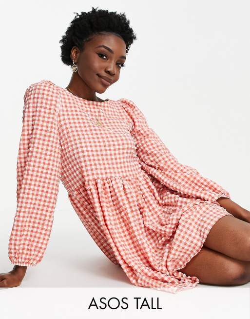 Red gingham cheap dress womens